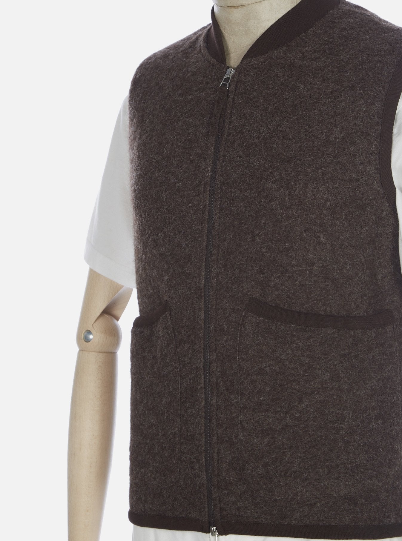 Universal Works Zip Waistcoat: Brown - The Union Project