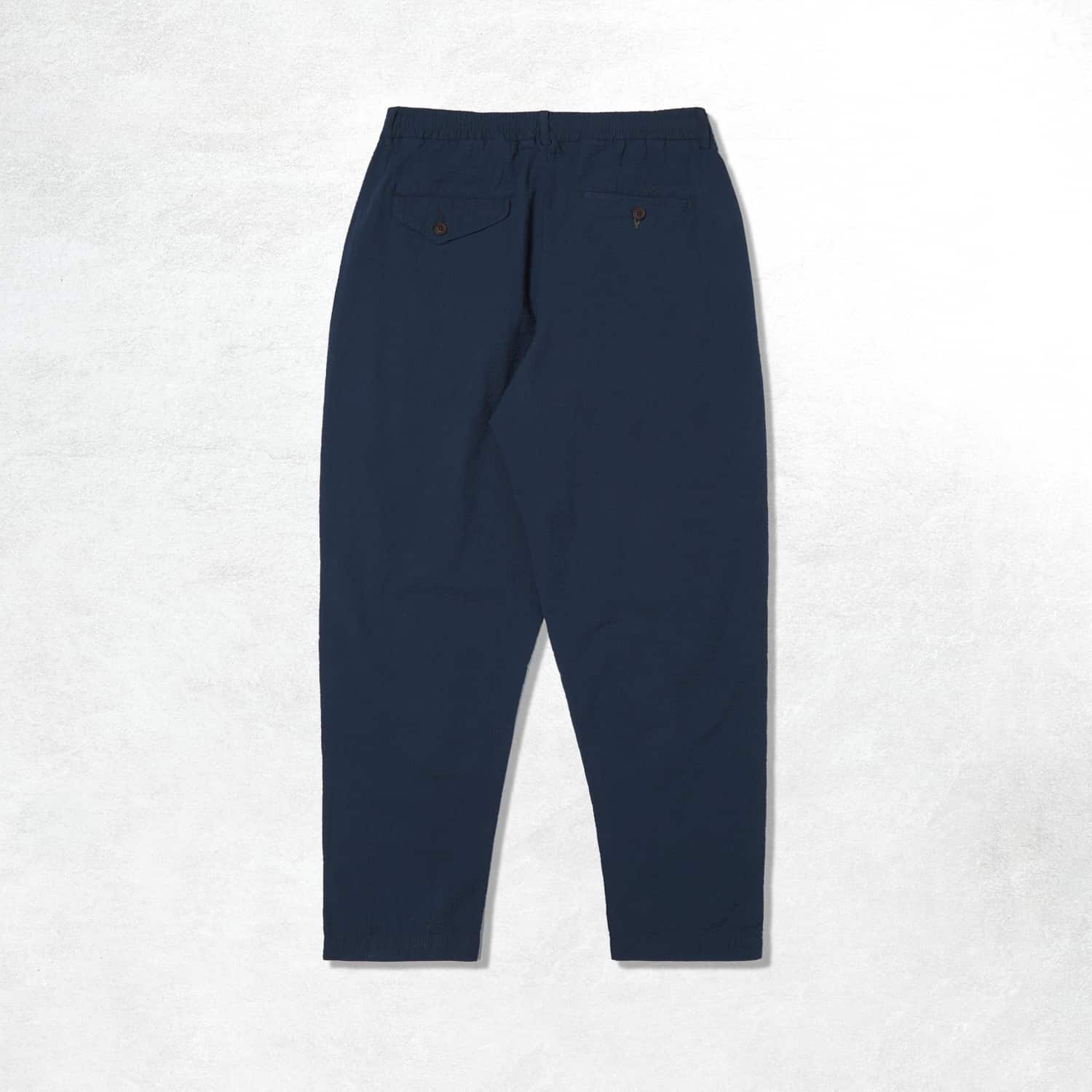 Universal Works Hi Water Trouser: Navy Twill (Back)