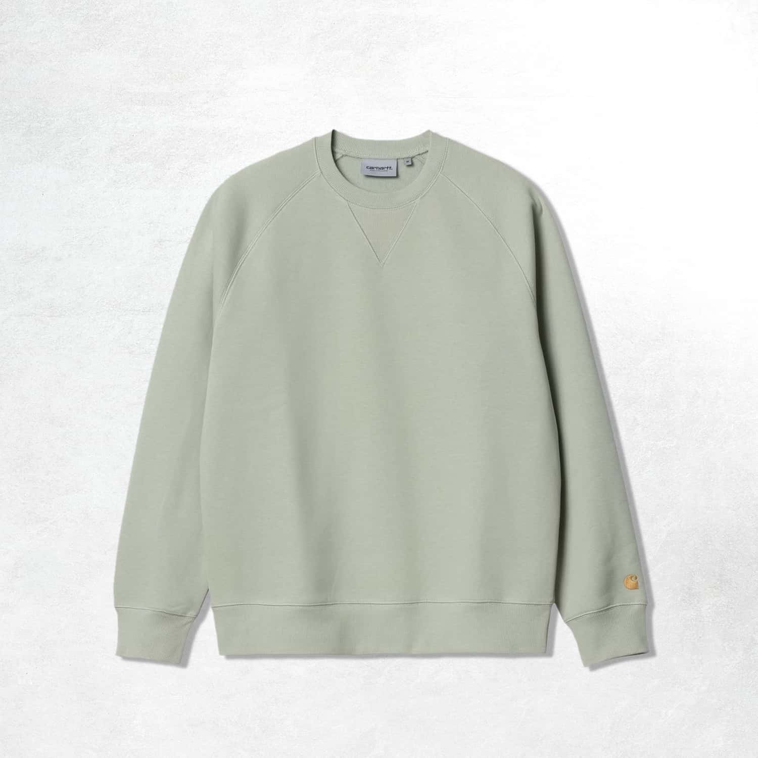 Carhartt WIP Chase Sweat: Agave / Gold (Front)