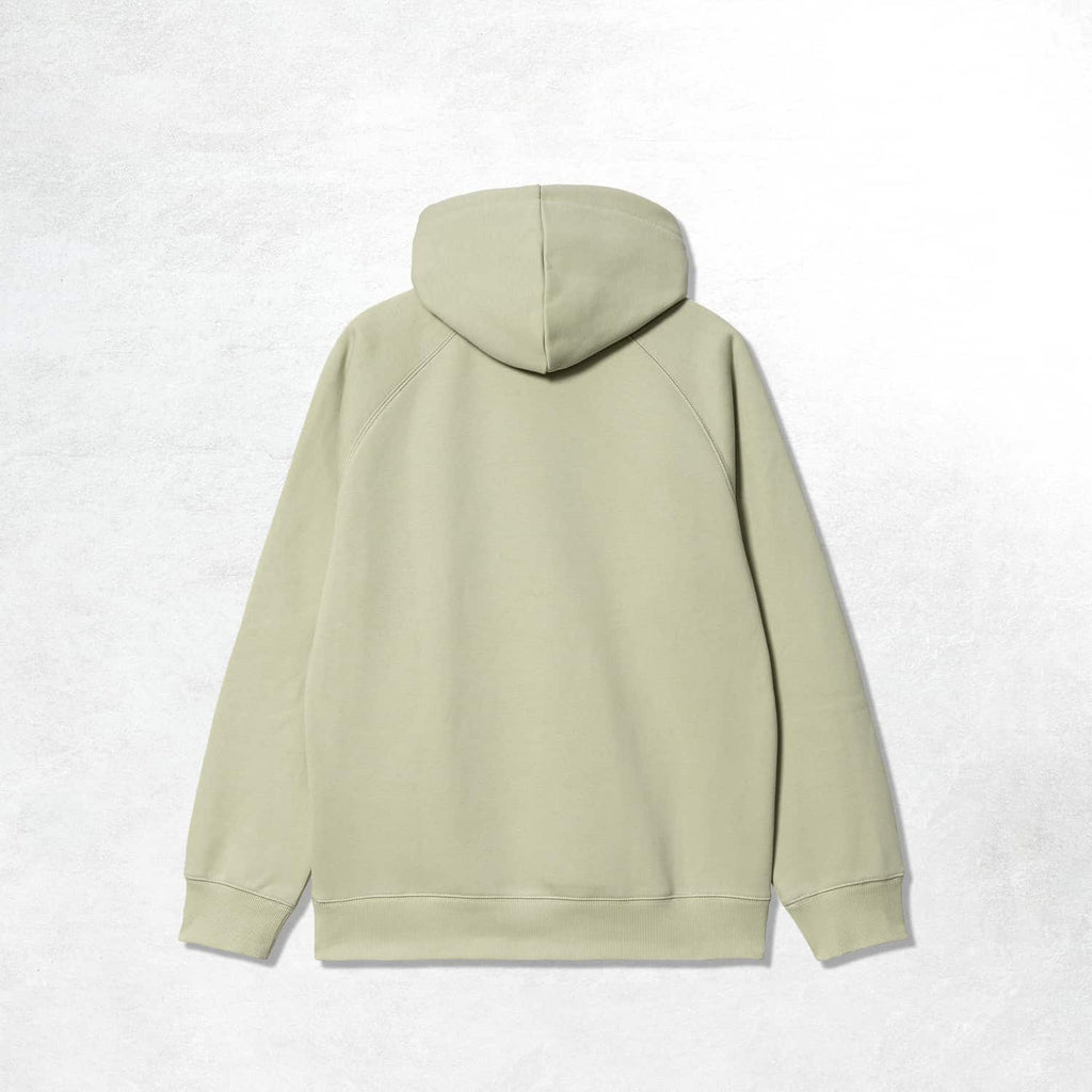 Carhartt WIP Hooded Chase Sweat: Agave / Gold (Back)