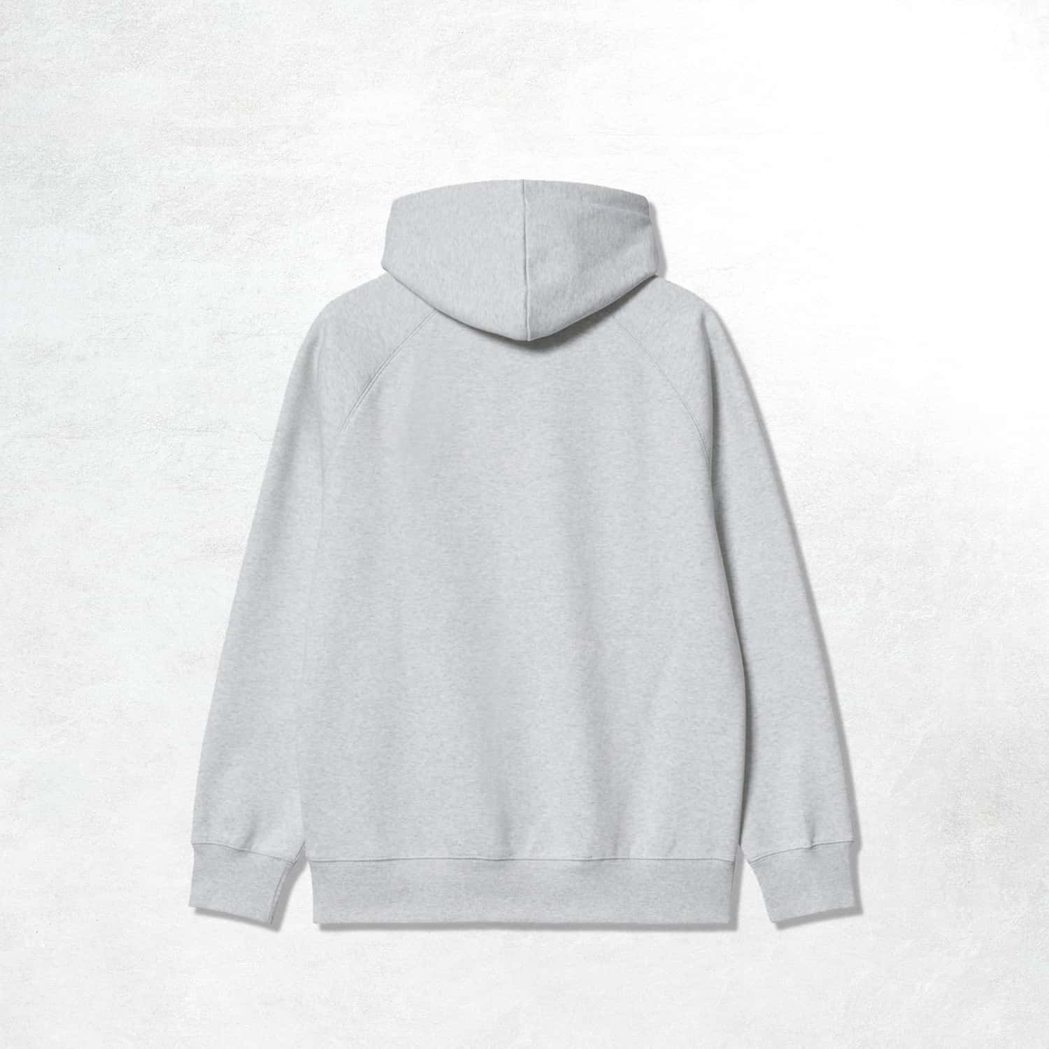 Carhartt WIP Hooded Chase Sweat: Ash Heather_Gold (Back)