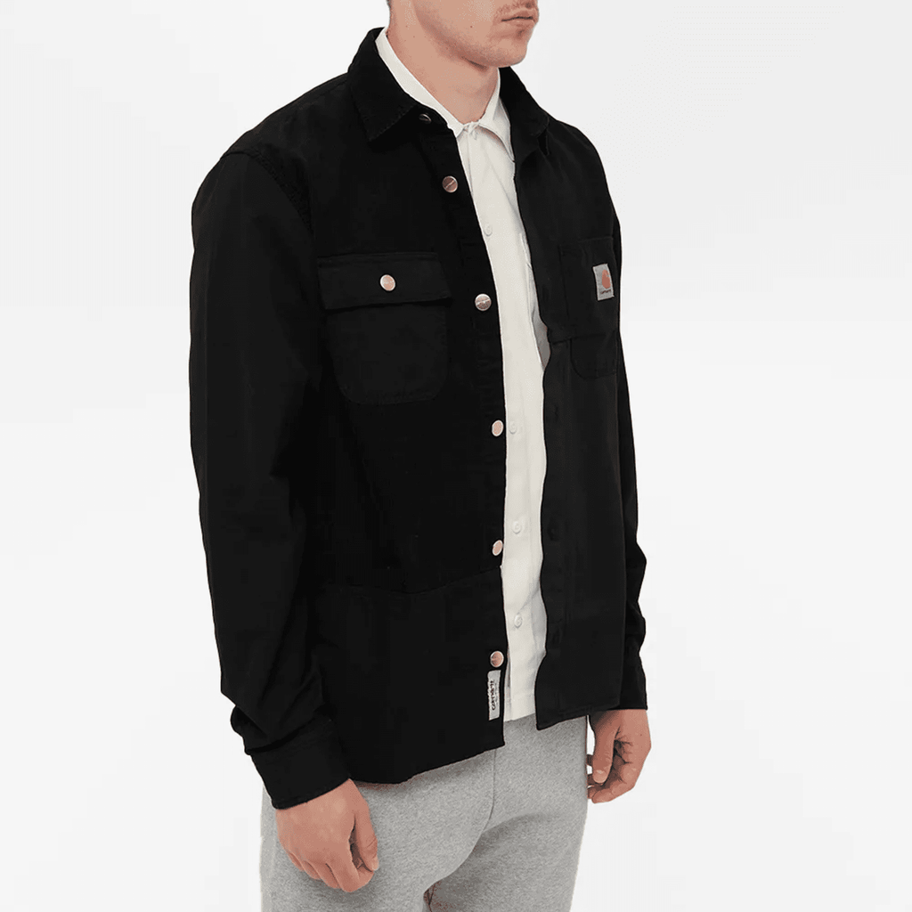 Carhartt WIP Medley L/S Shirt Jacket: Black Garment Dyed_Model_1