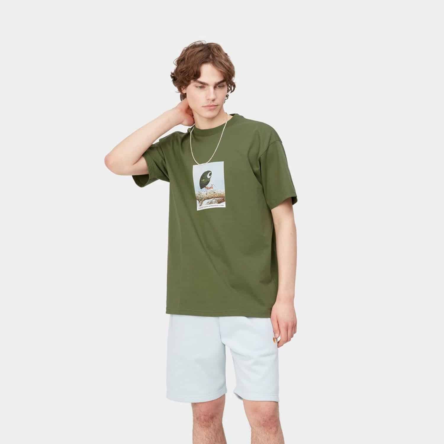 Carhartt WIP S/S Antleaf T-Shirt: Dollar Green_Model