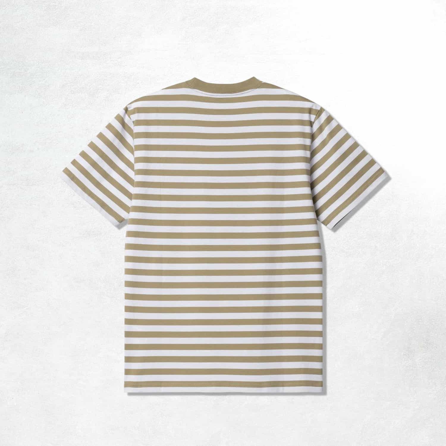 Carhartt WIP S/S Scotty Pocket T-Shirt: Scotty Stripe, Ammonite / White (Back)