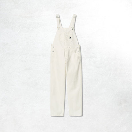 Carhartt WIP W' Bib Overall Straight: Wax Heavy Stone Wash (Front)