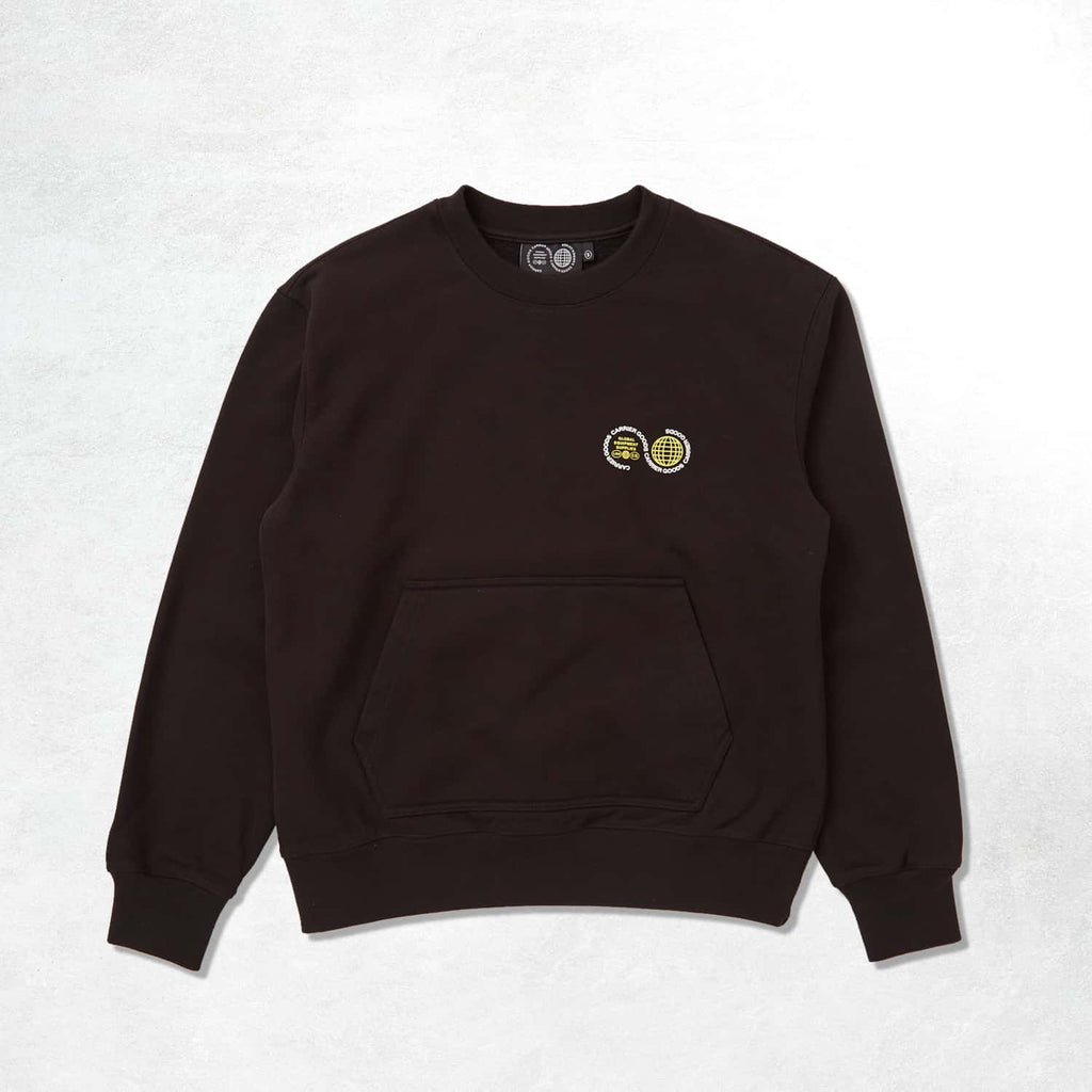 Carrier Goods Core Logo Crew Sweatshirt: Black (Front)