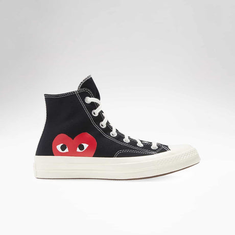 Comme des Garcons Play x Converse Chuck Taylor Hi: Black (Side)