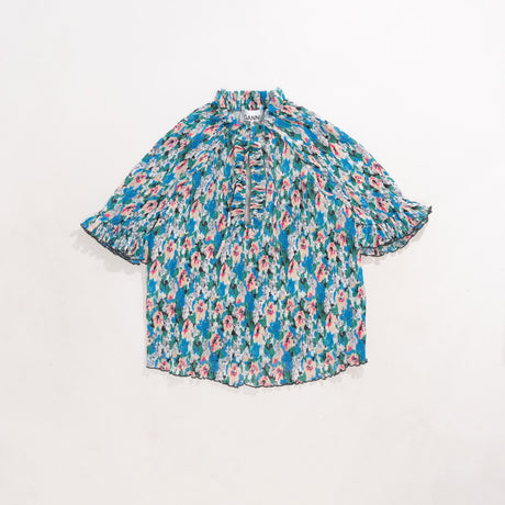 Ganni flower blouse