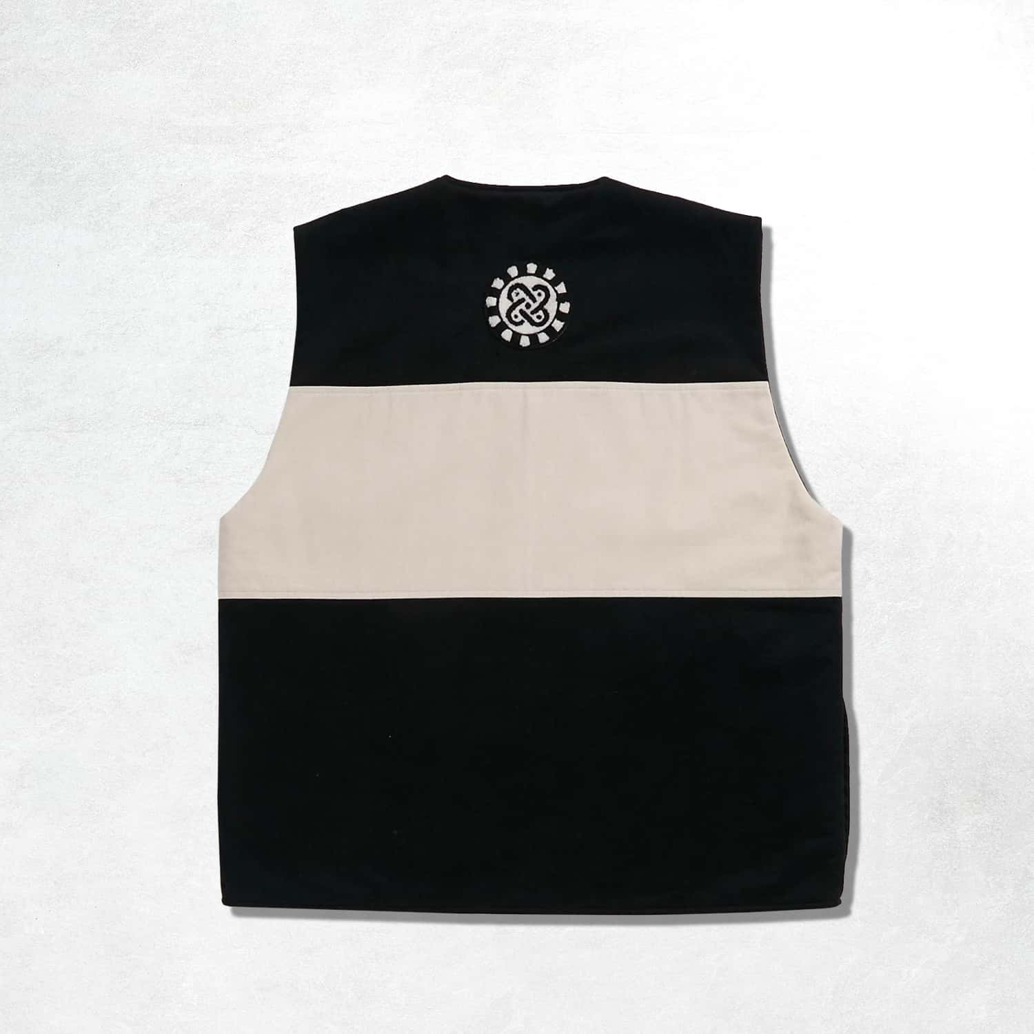 Heresy Groundsman Vest: Black/ Ecru/ Grey (Back)