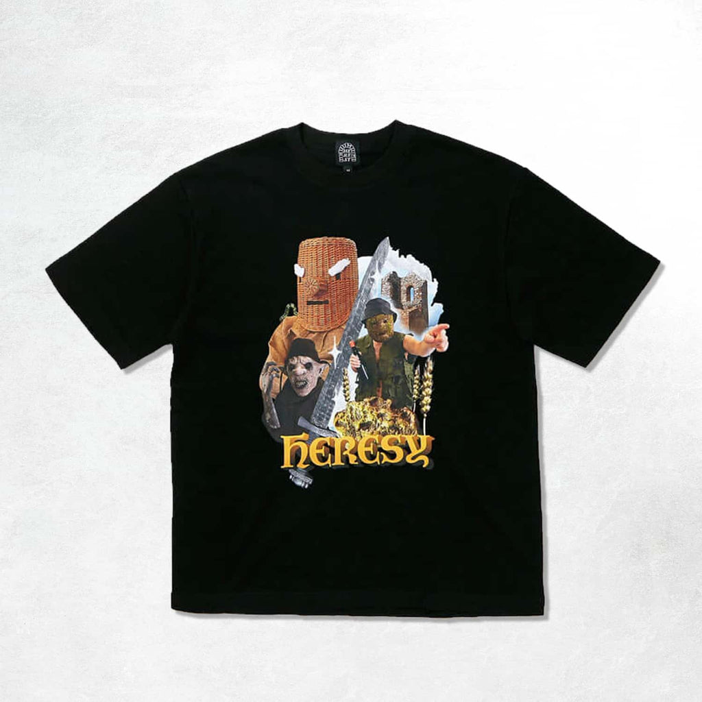 Heresy Quest T-Shirt: Black (Front)