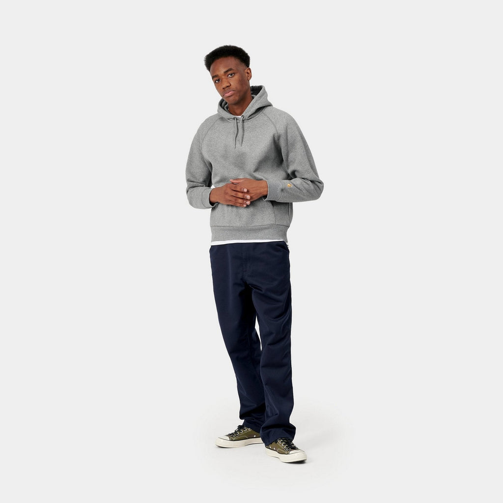 Carhartt WIP Hooded Chase Sweat: Grey Heather - The Union Project