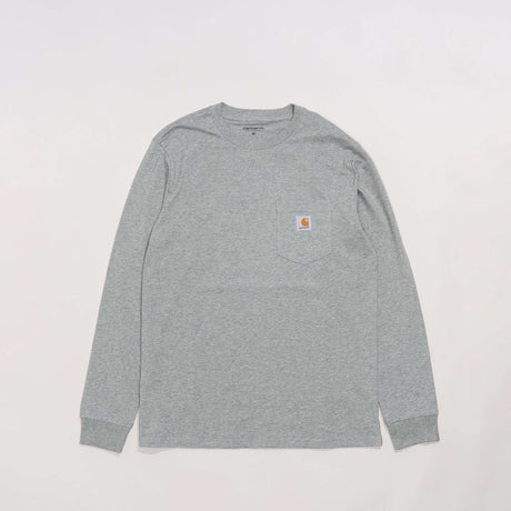 Carhartt WIP L/S Pocket T-Shirt: Grey Heather | Carhartt WIP | The Union Project