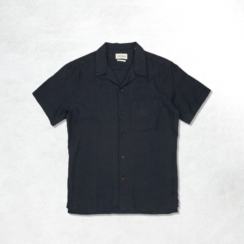 Oliver Spencer Havana Short Sleeve Shirt: Navy (Front)