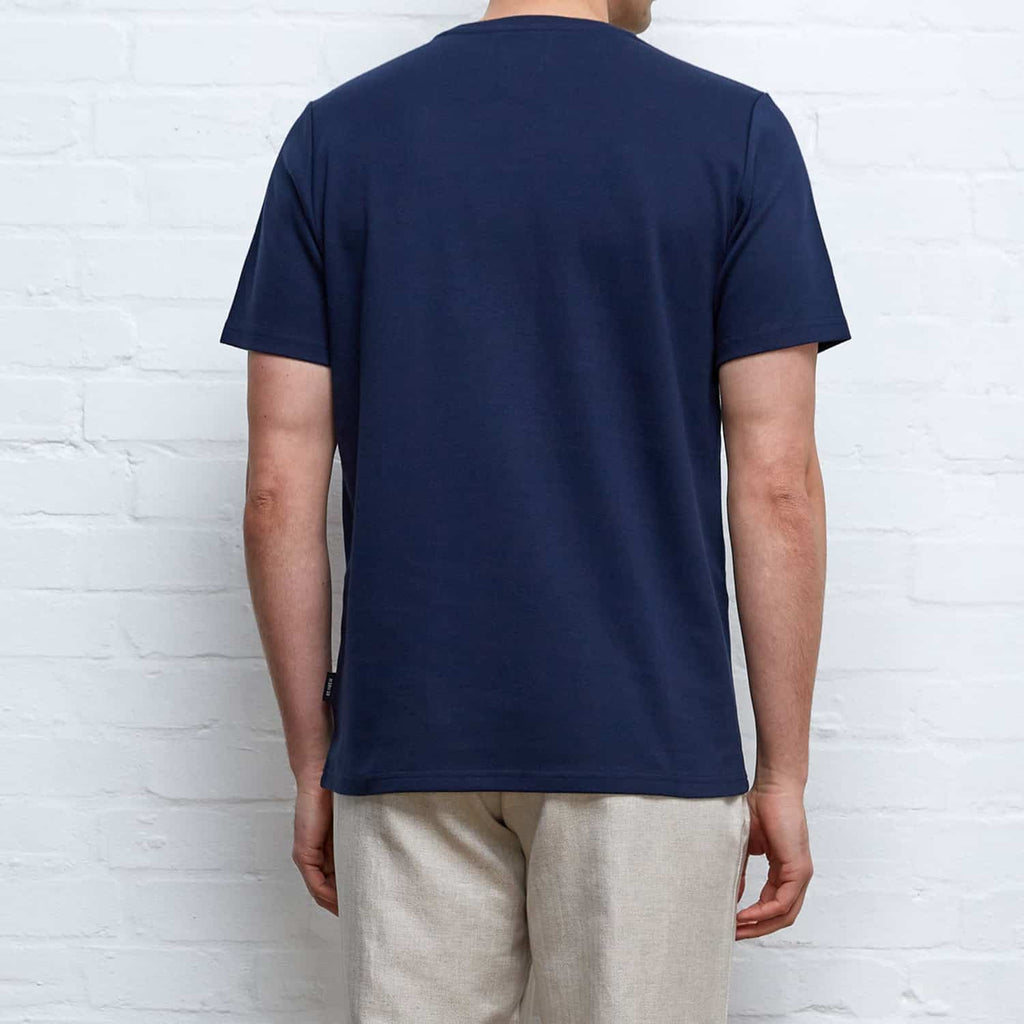 Oliver Spencer Heavy T-Shirt: Navy_Model_1