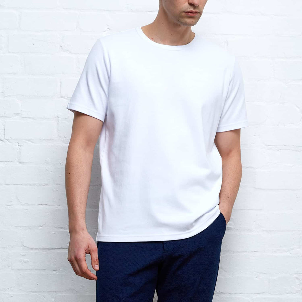 Oliver Spencer Heavy T-Shirt: White_Model