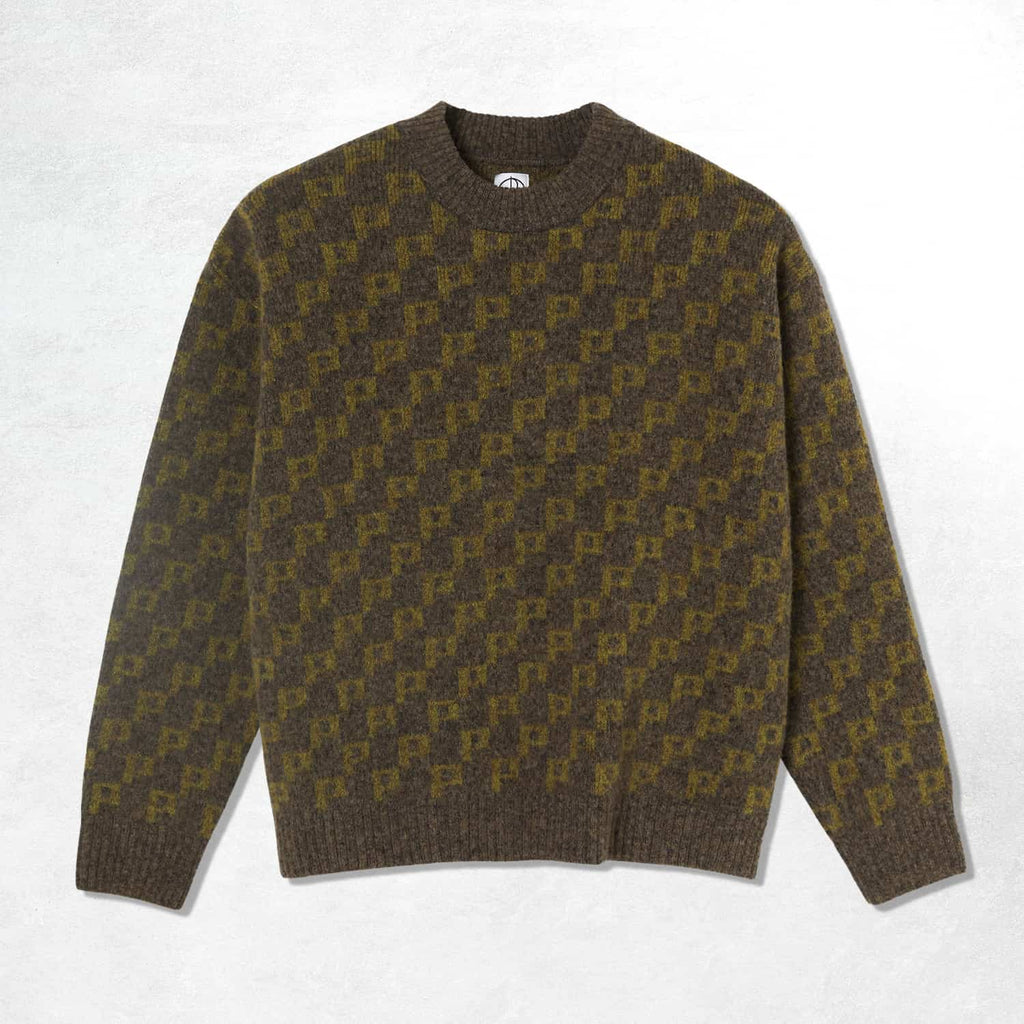 Polar Knit Sweater: Army Green (Front)