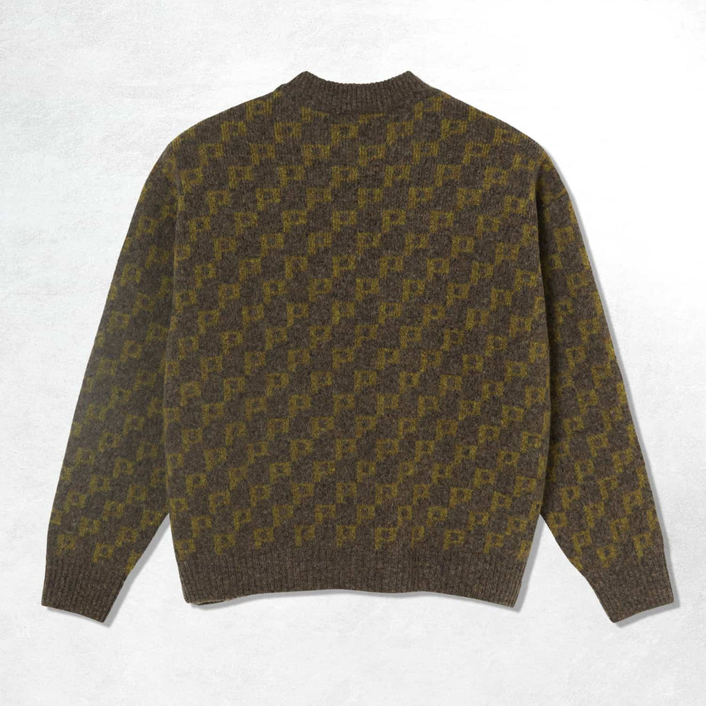Polar Knit Sweater: Army Green (Back)