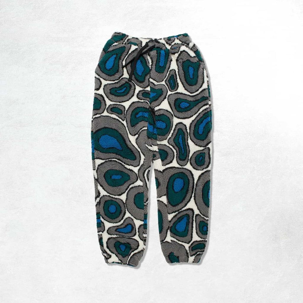 Parra Amethist Geode Polar Fleece Pants: Stone Blue (Front)