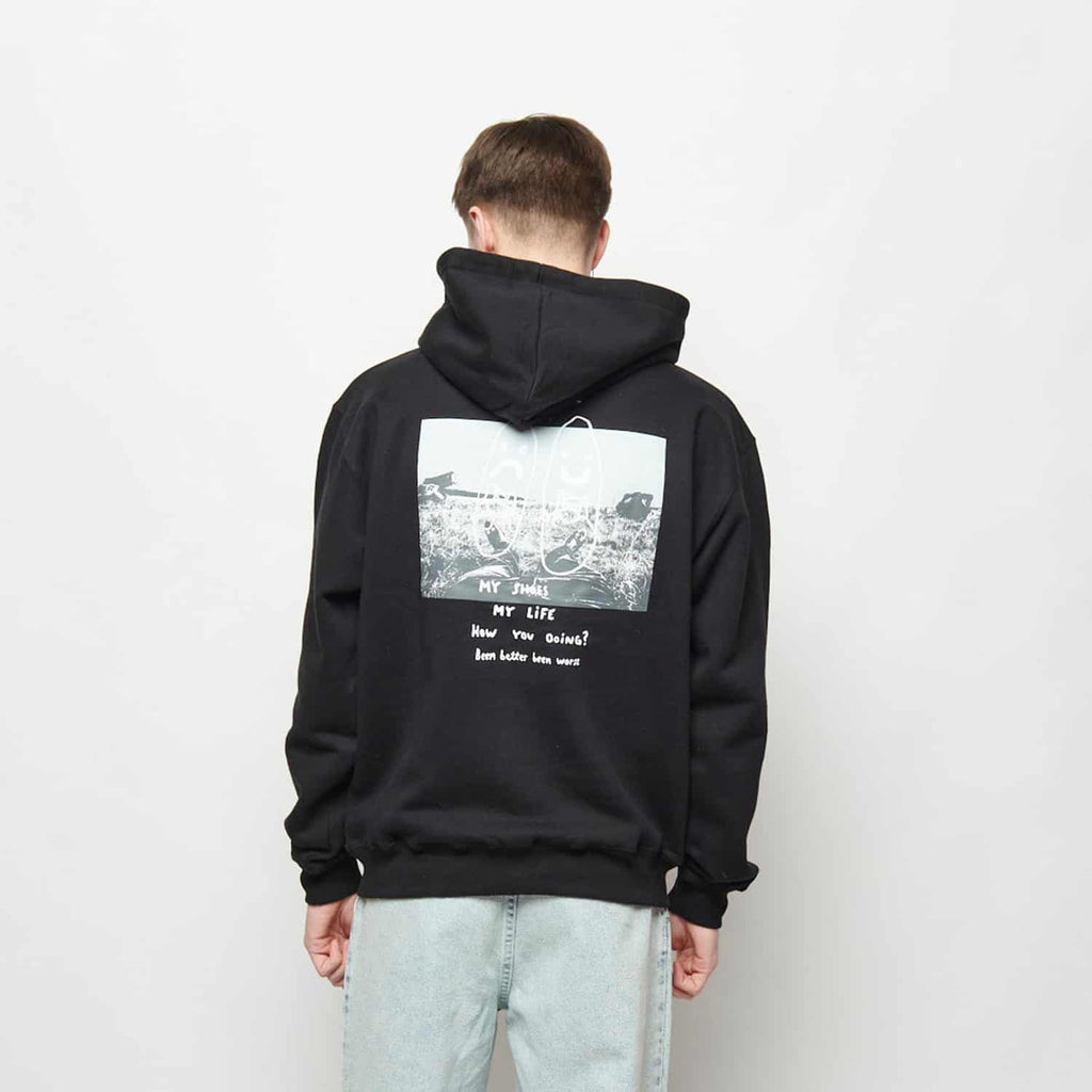 Polar Skate Co Struggle Hoodie: Black_Model_2