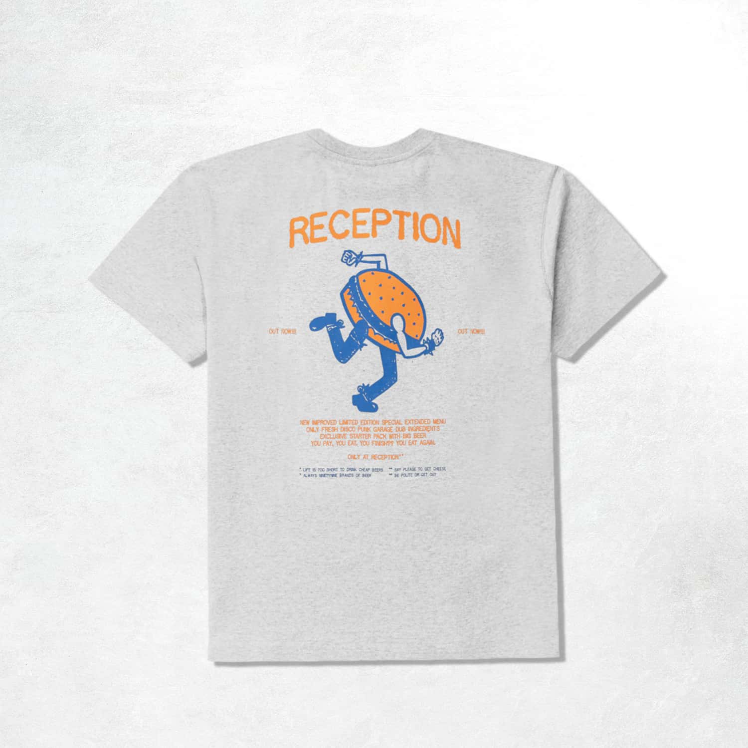 Reception Two Cotton Single Jersey SS Te: Athletic Grey (Back)