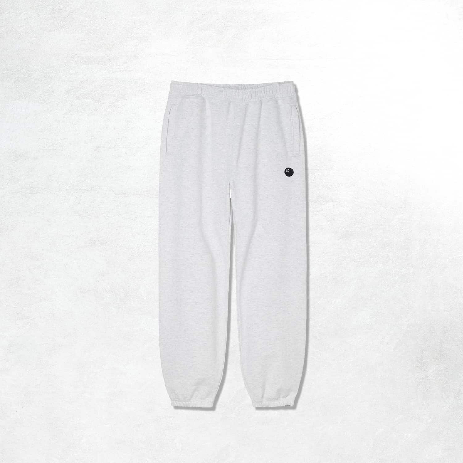 Stussy 8 Ball App. Pant: Ash Heather (Front)