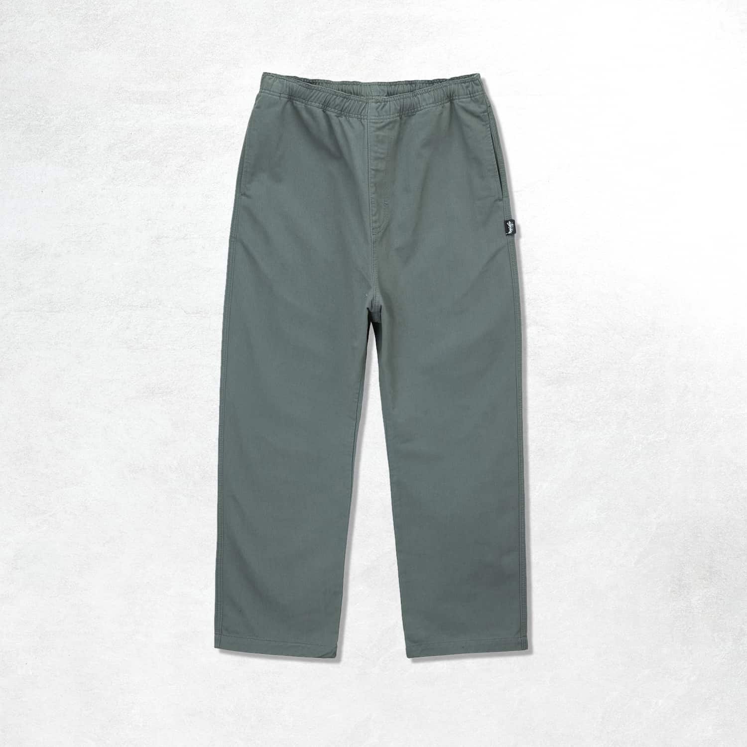Stussy Brushed Beach Pant: Sage(Front)