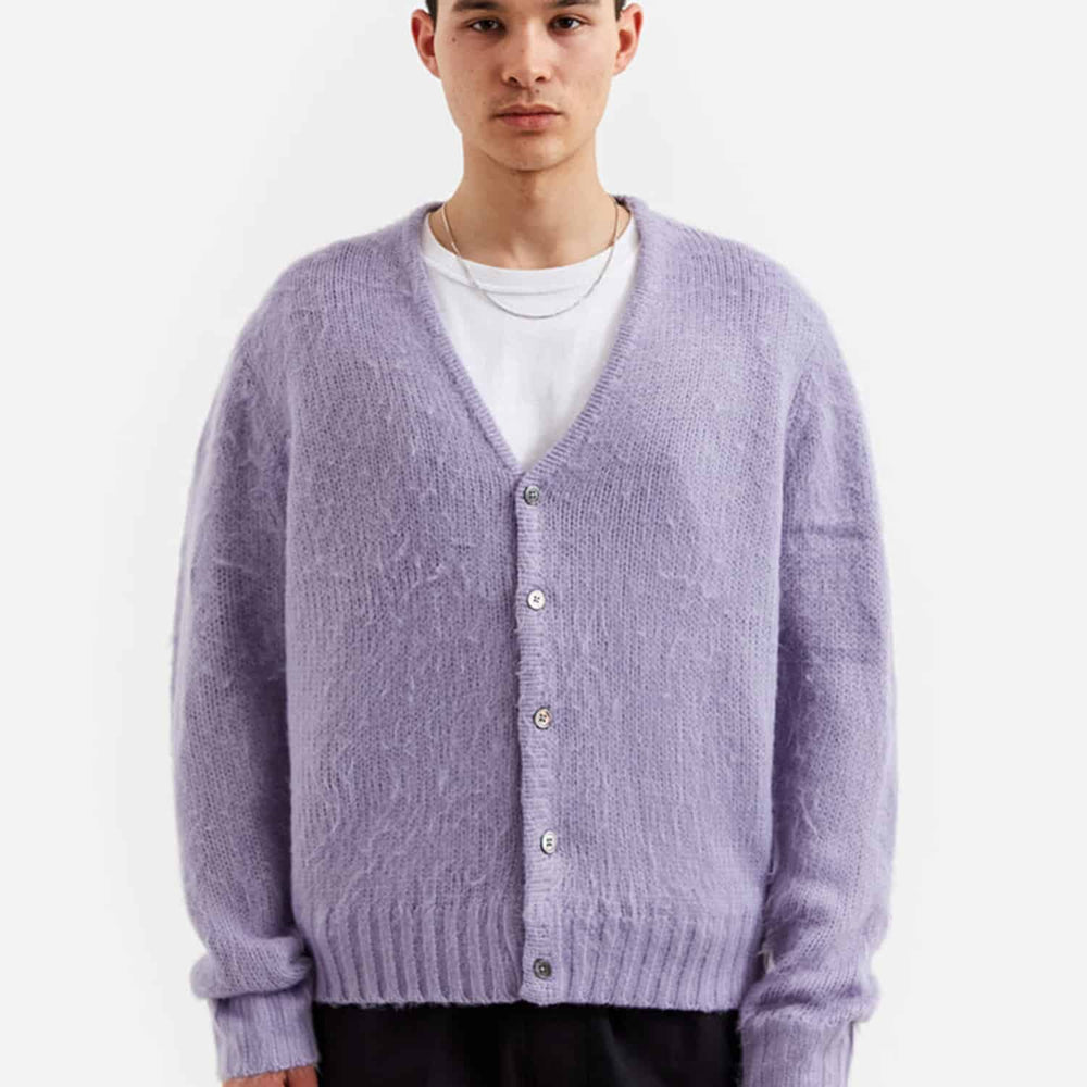 Stussy Brushed Cardigan: Lavender – The Union Project