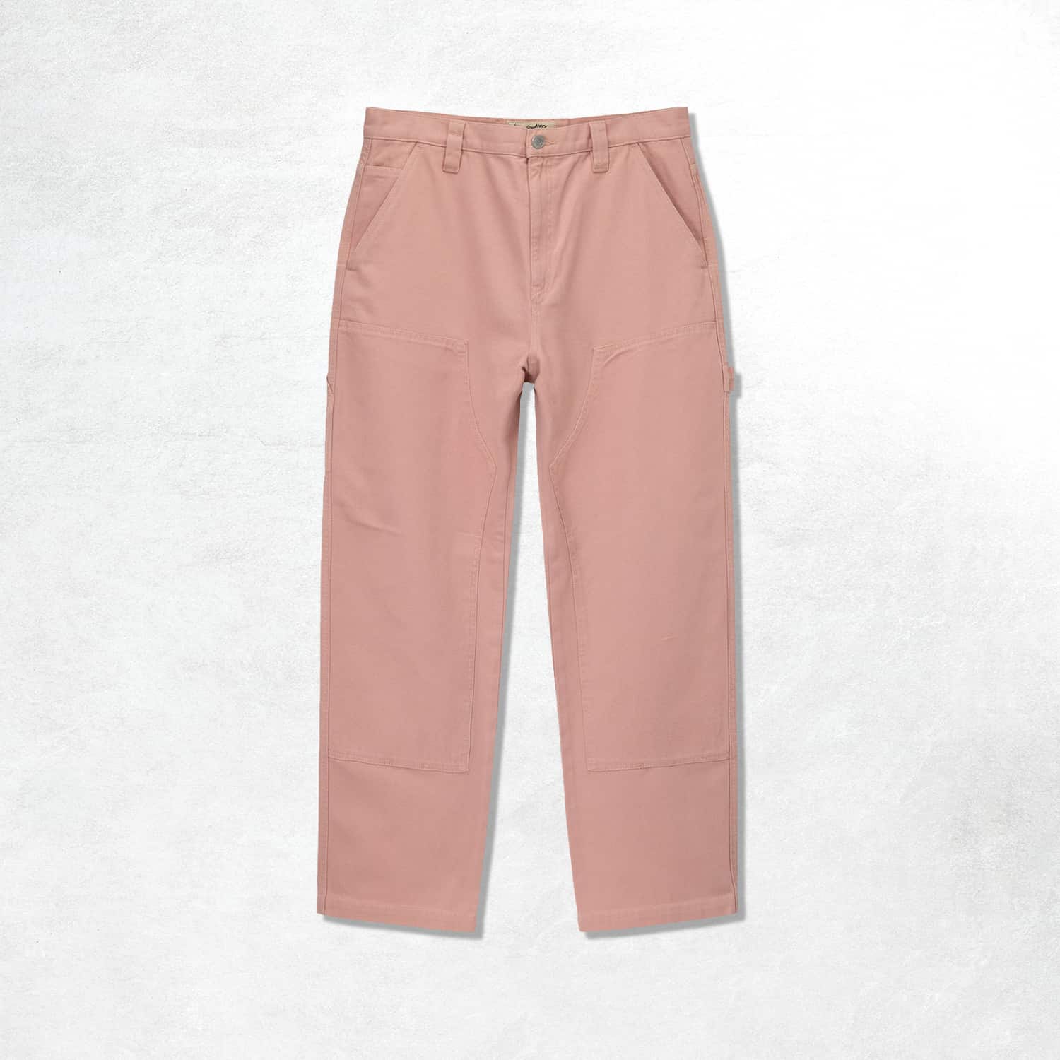 Stussy Canvas Work Pant: Salmon(Front)