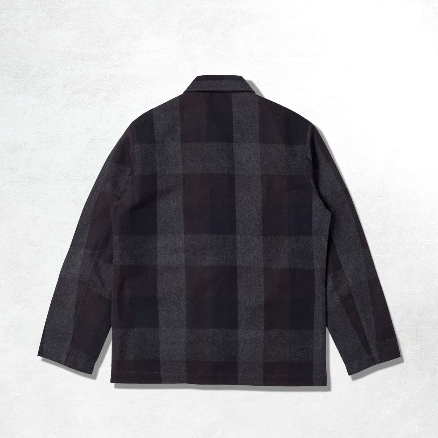 Universal Works Bakers Chore Jacket: Brown Check (Back)