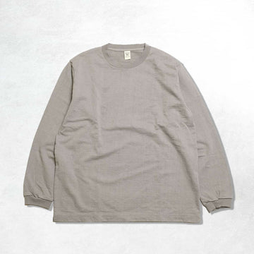 Jackman Dotsume L/S T-Shirt: Solid Gray (Front)