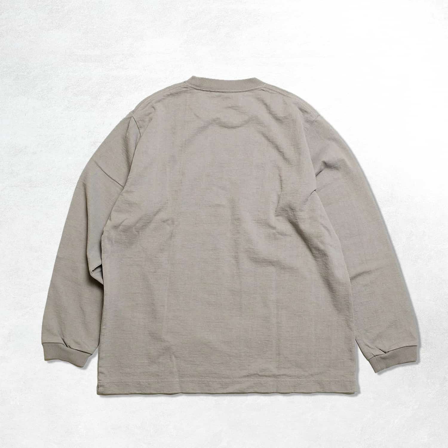 Jackman Dotsume L/S T-Shirt: Solid Gray (Back)