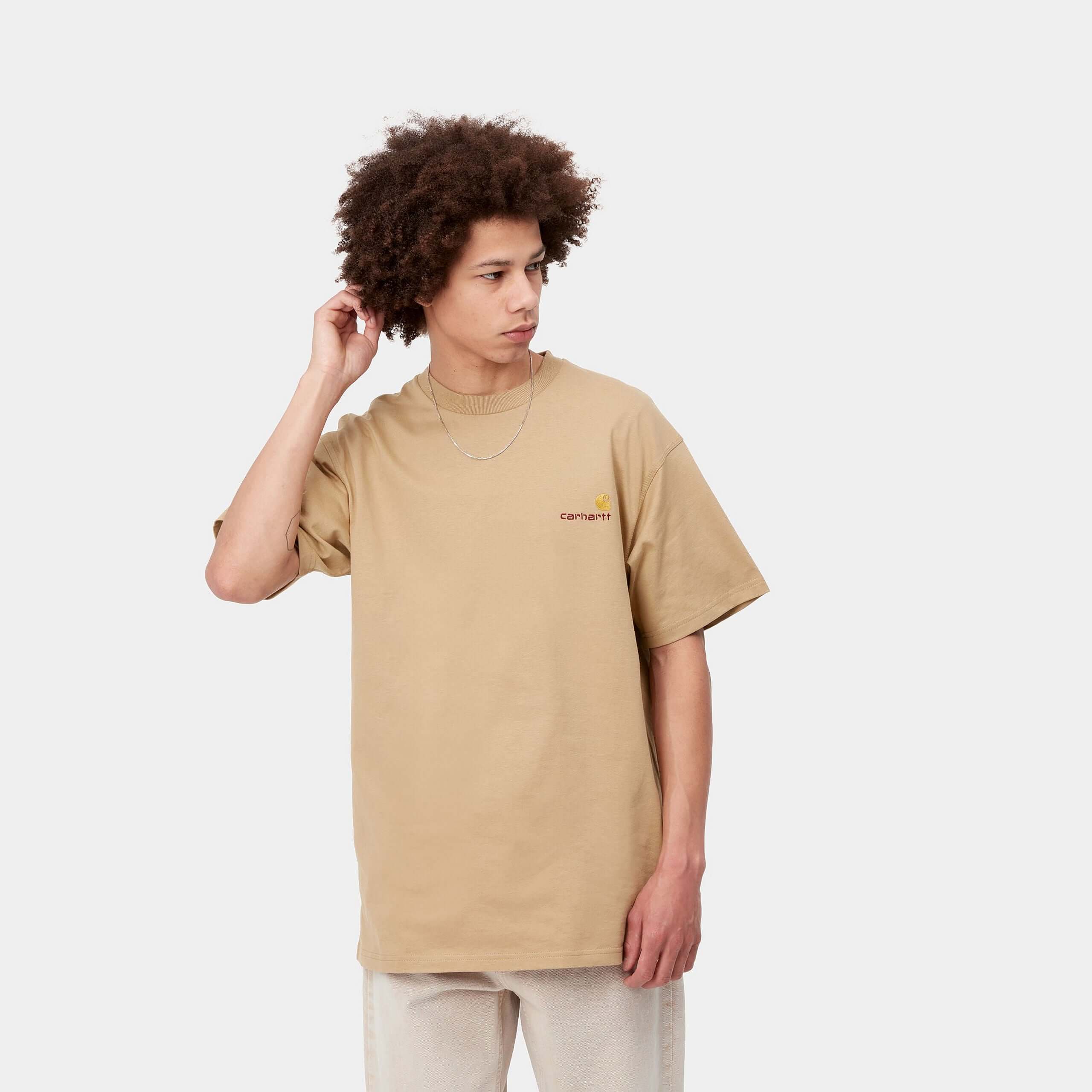 Carhartt WIP S/S American Script T-Shirt: Dusty H Brown | Carhartt WIP | The Union Project